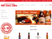 Tablet Screenshot of hotsaucezone.com